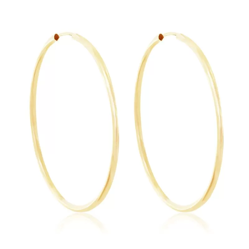 14K Gold Hoop Earrings XL 39mm