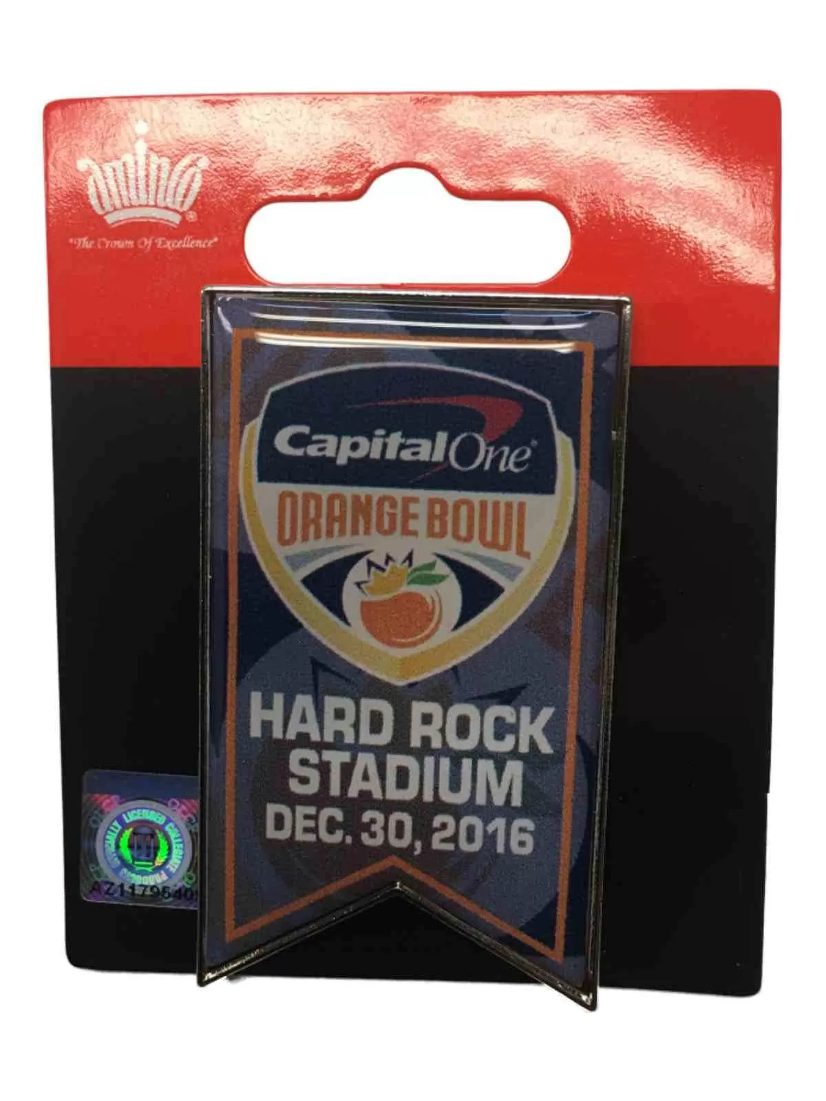 2016 Capital One Orange Bowl Hard Rock Stadium Aminco Event Banner Lapel Pin