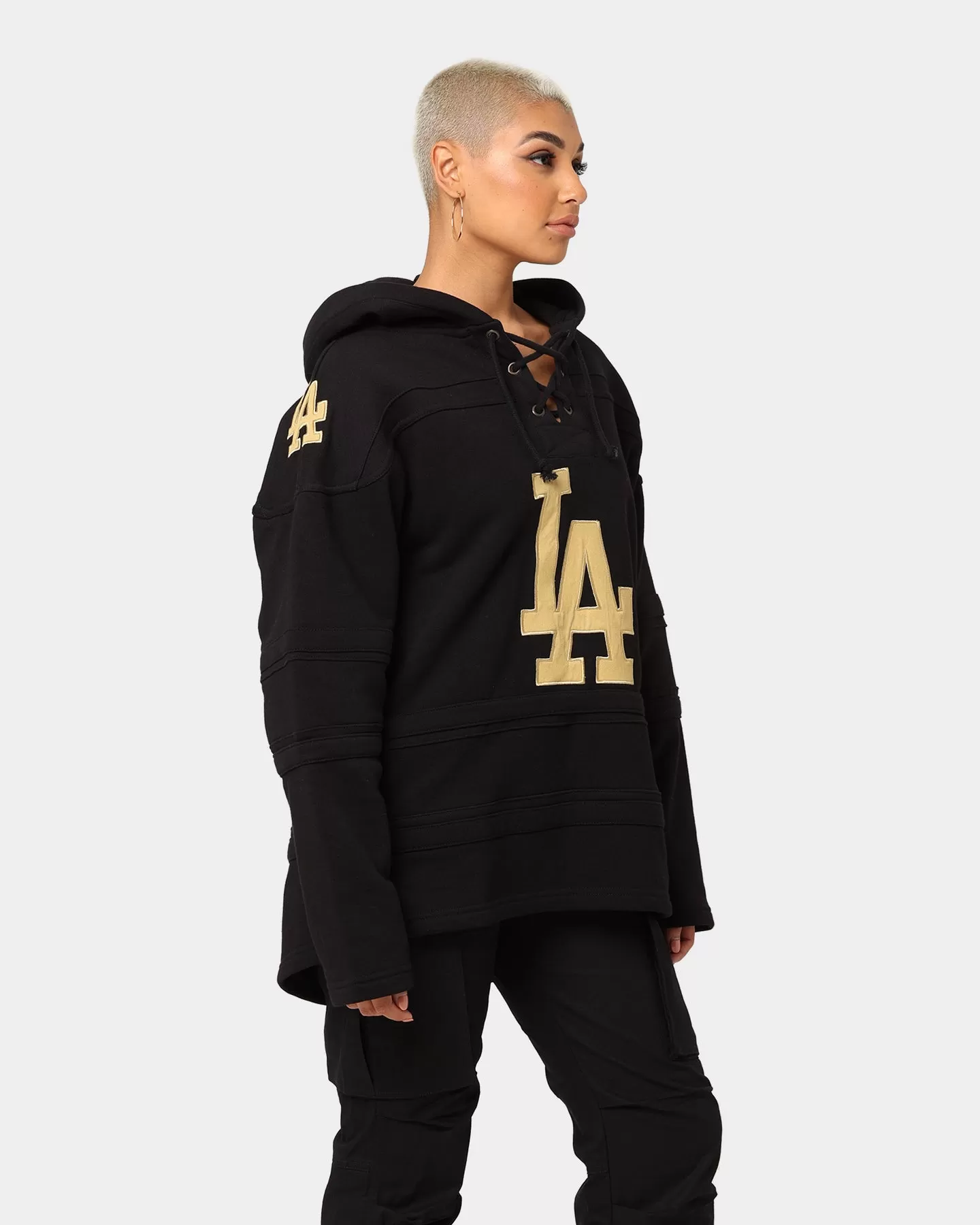 47 Brand Los Angeles Dodgers Superior Lacer Hoodie Black/Gold