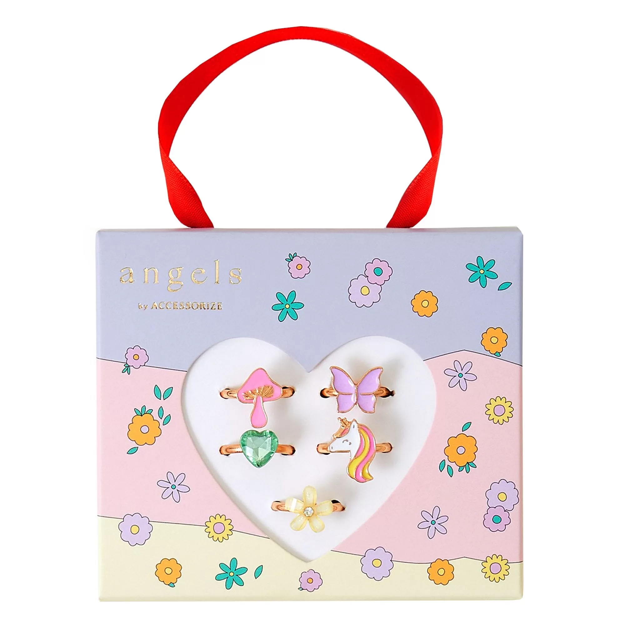 Accessorize London Girl's Girls Unicorn Ring Box 5 Pack