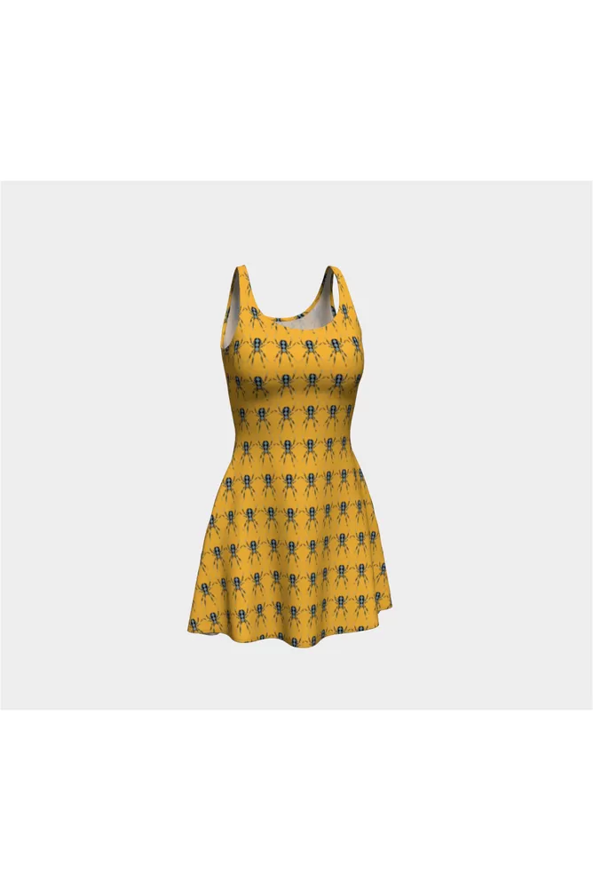 African Rain Spider Flare Dress