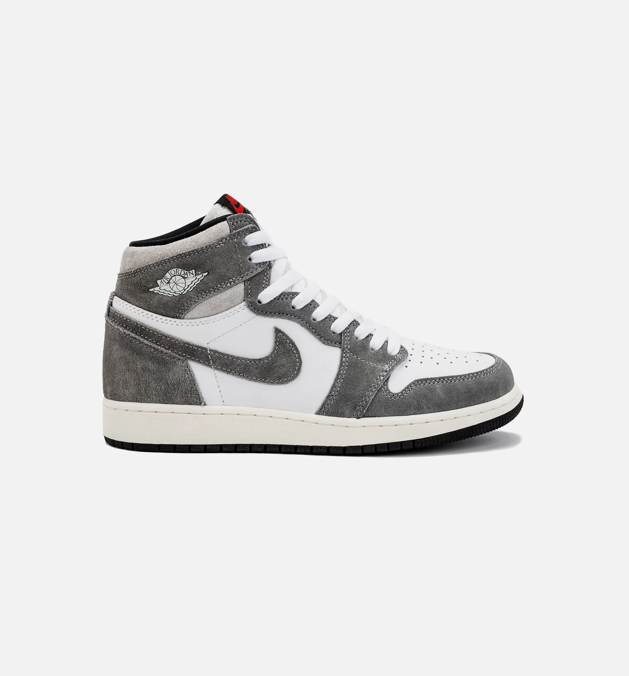 Air Jordan 1 Retro High OG Washed Heritage Grade School Lifestyle Shoe - Grey/White Free Shipping