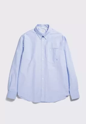 Algot Oxford Monogram Shirt - Blue Stripe