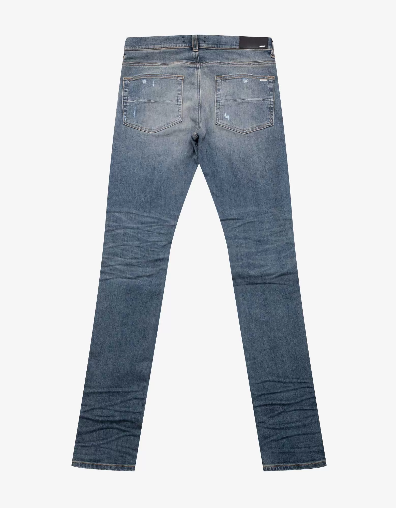 Amiri Jeans Fractured Blue Skinny