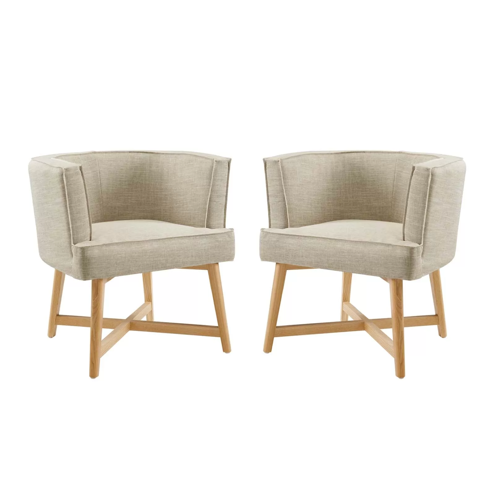 Anders Accent Chair Upholstered Fabric Set of 2