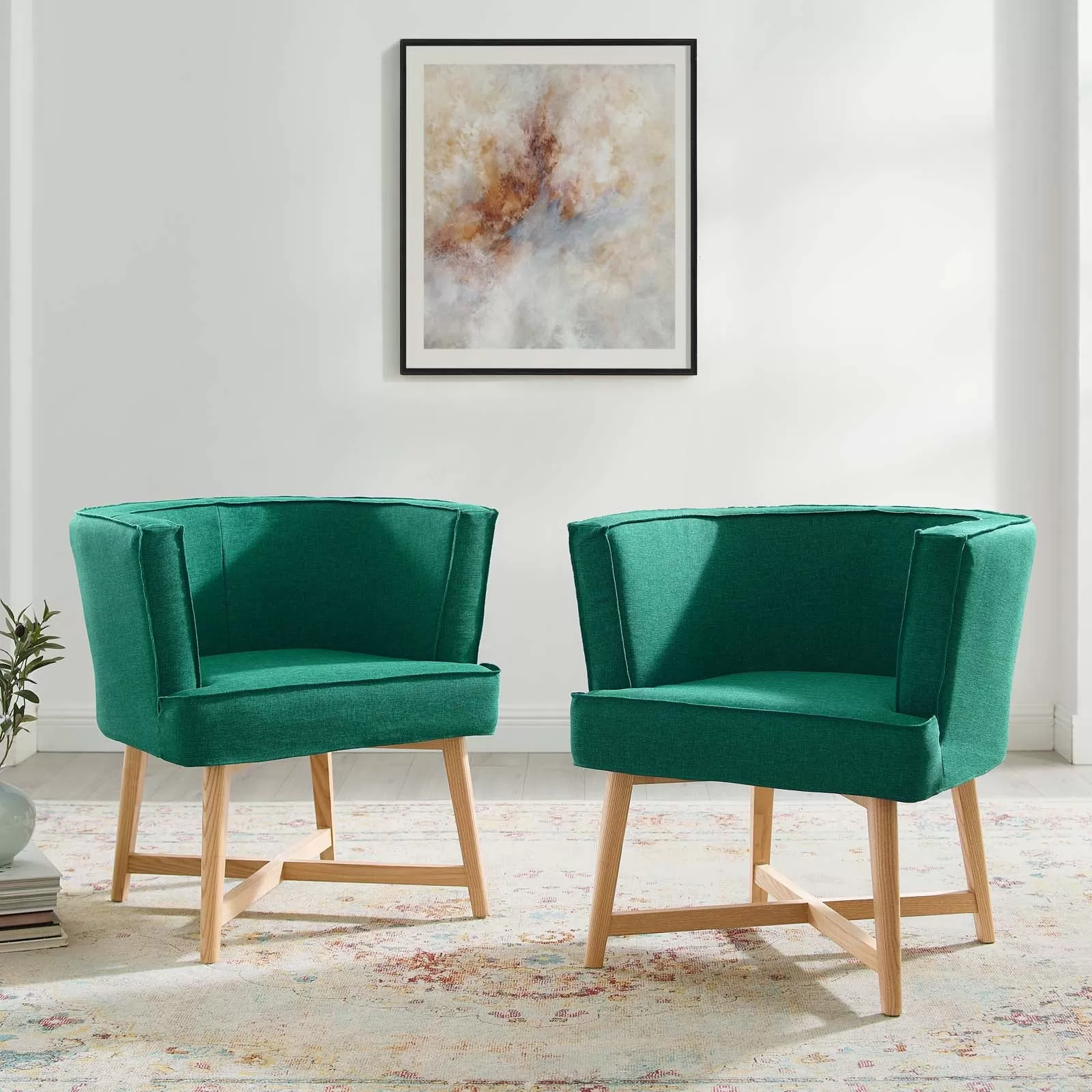 Anders Accent Chair Upholstered Fabric Set of 2