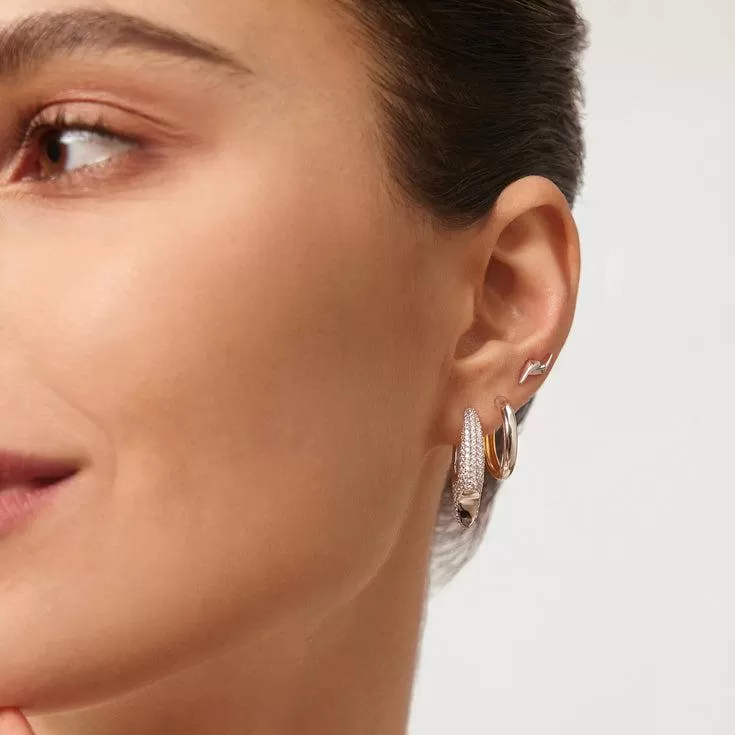 Ania Haie Gold Pave Arrow Hoop Earrings