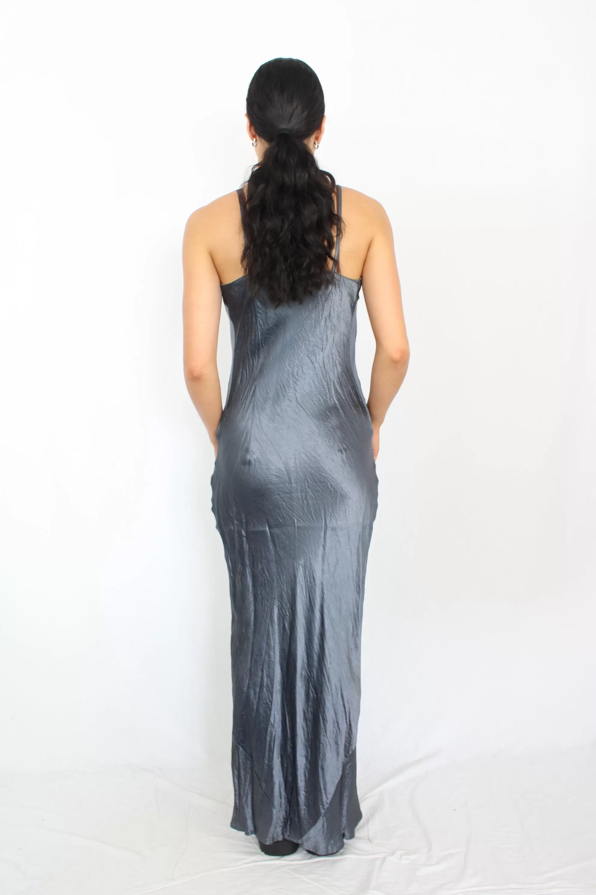 Annah Stretton - Vintage Silver Slip Dress