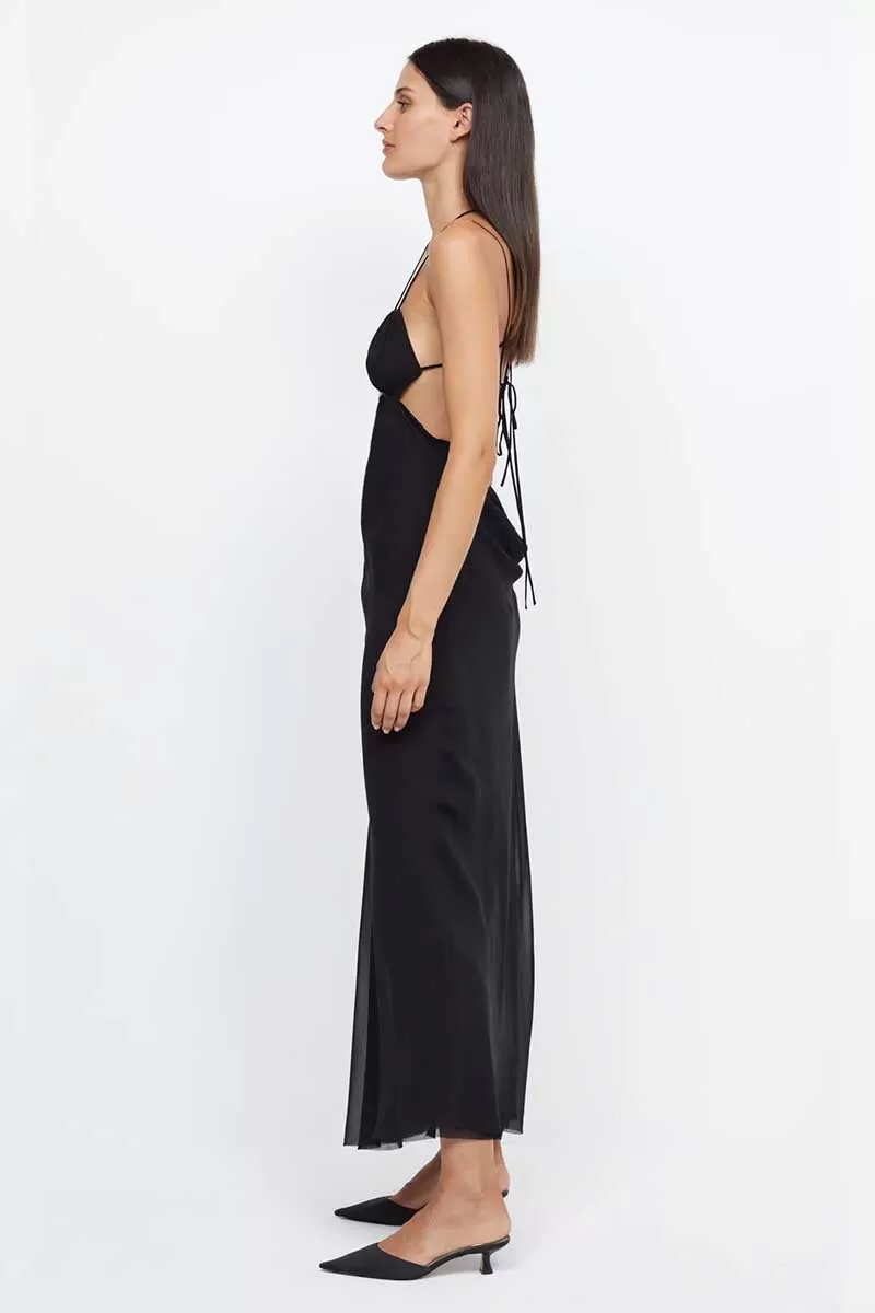 ARCHER STRAPPY MAXI DRESS-BLACK