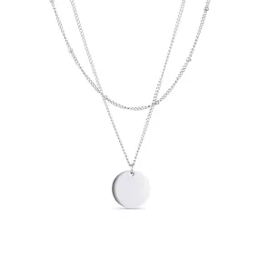 Arvo Layered Disc Necklace - Stainless by Arvo