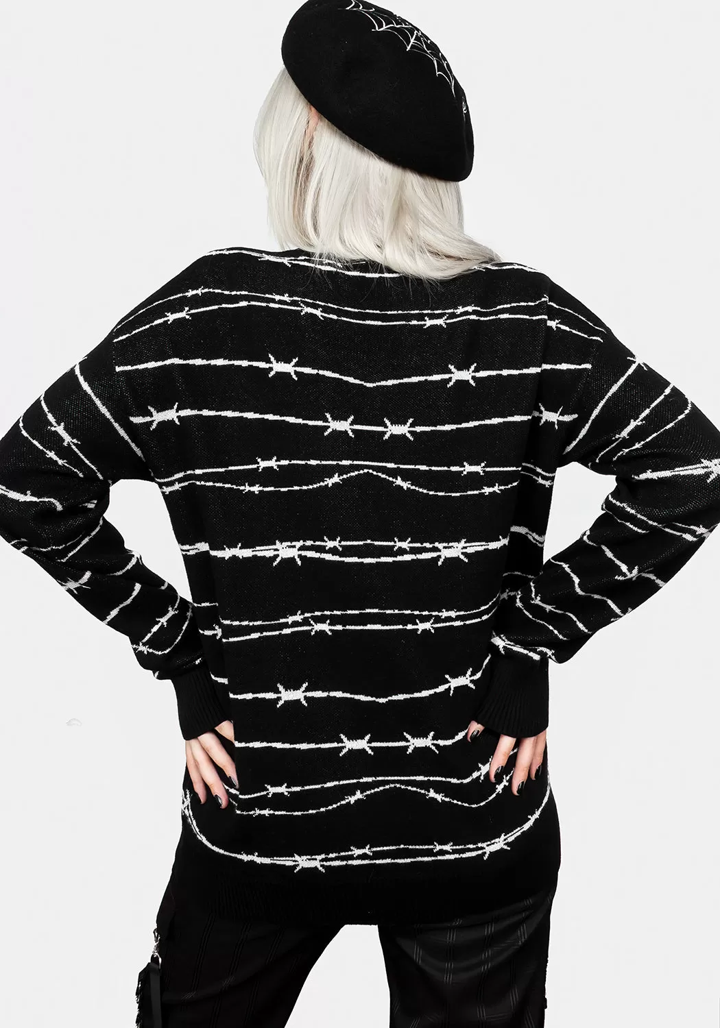 Barbed Longline Crew Neck Jumper