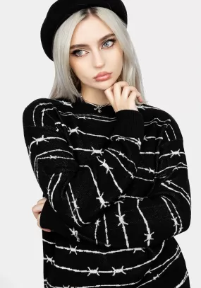 Barbed Longline Crew Neck Jumper