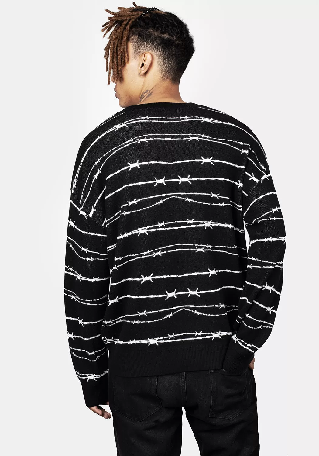 Barbed Longline Crew Neck Jumper