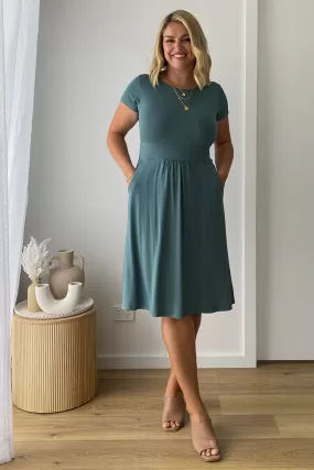 Beth Bamboo Dress - Silver Pine