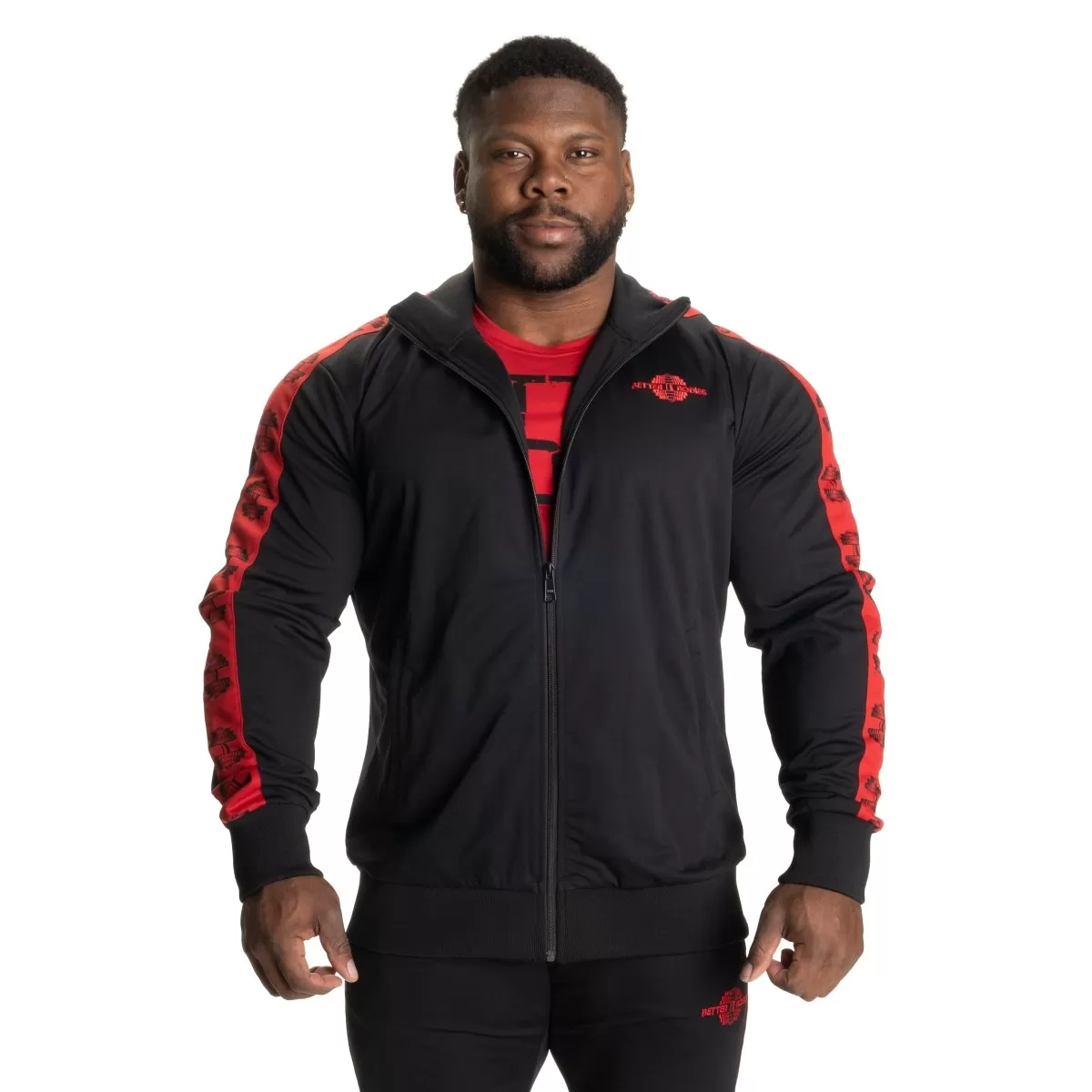 Better Bodies Bronx Track Jacket - Black/Red