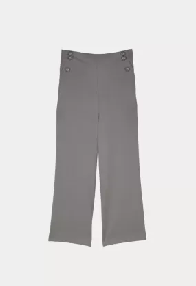 Big Button Detailed Trouser