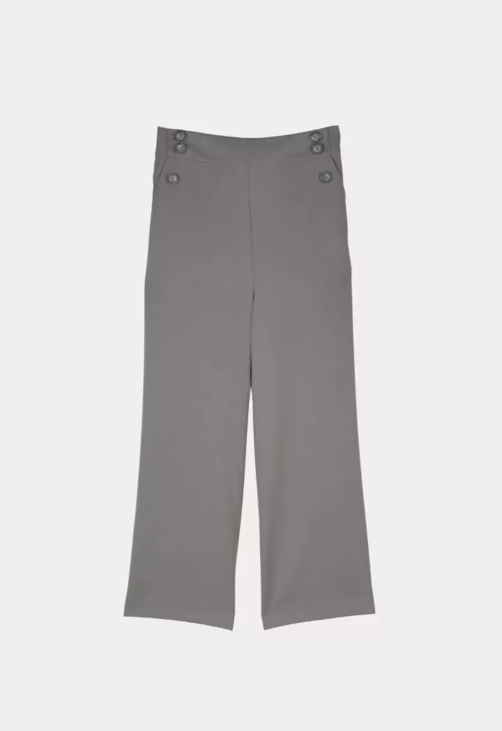 Big Button Detailed Trouser