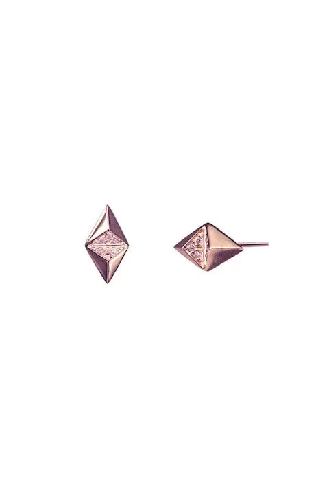 Billy Diamond Earring, 18k Rose Gold