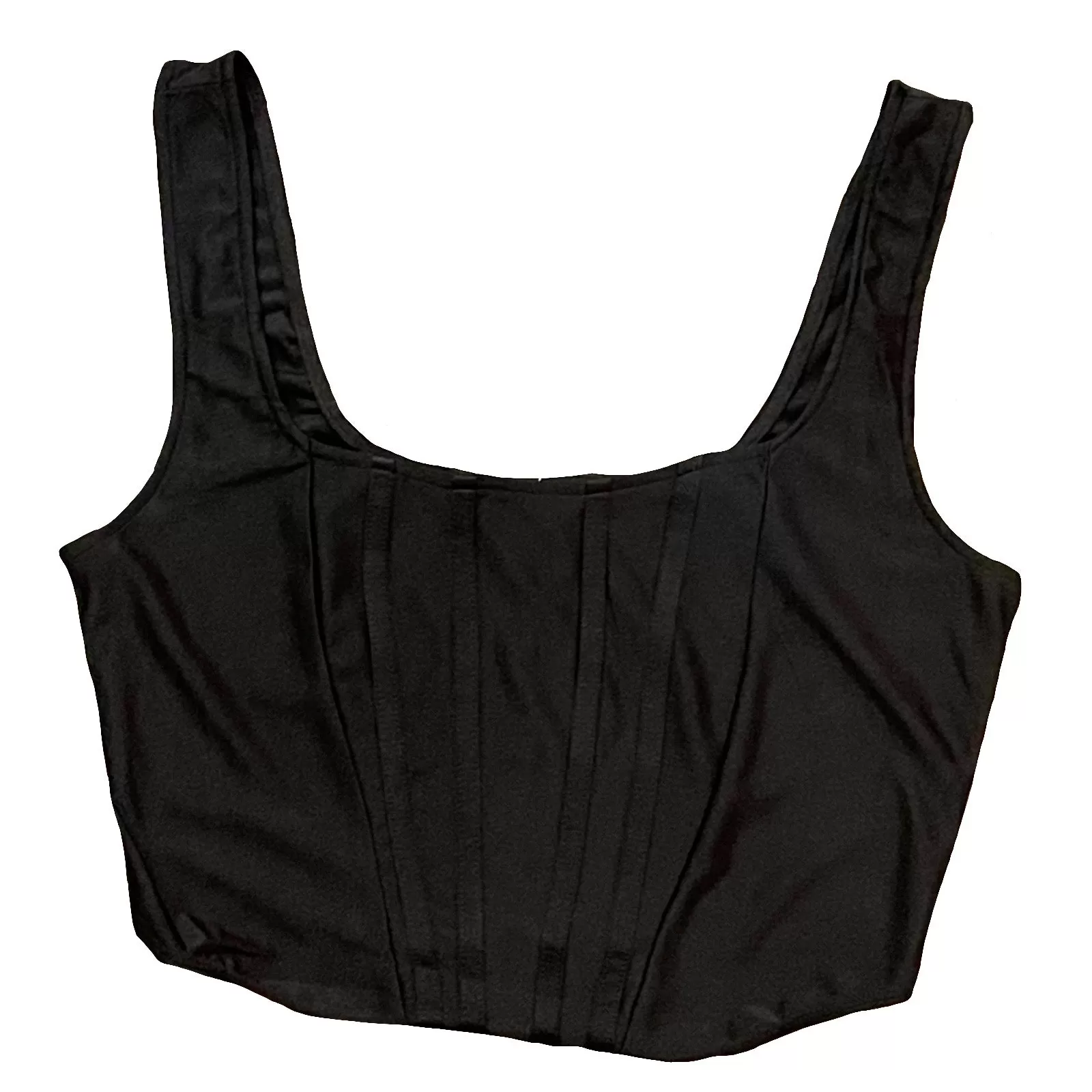 Black Corset Style Crop Top