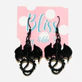 Black Dragon Earrings