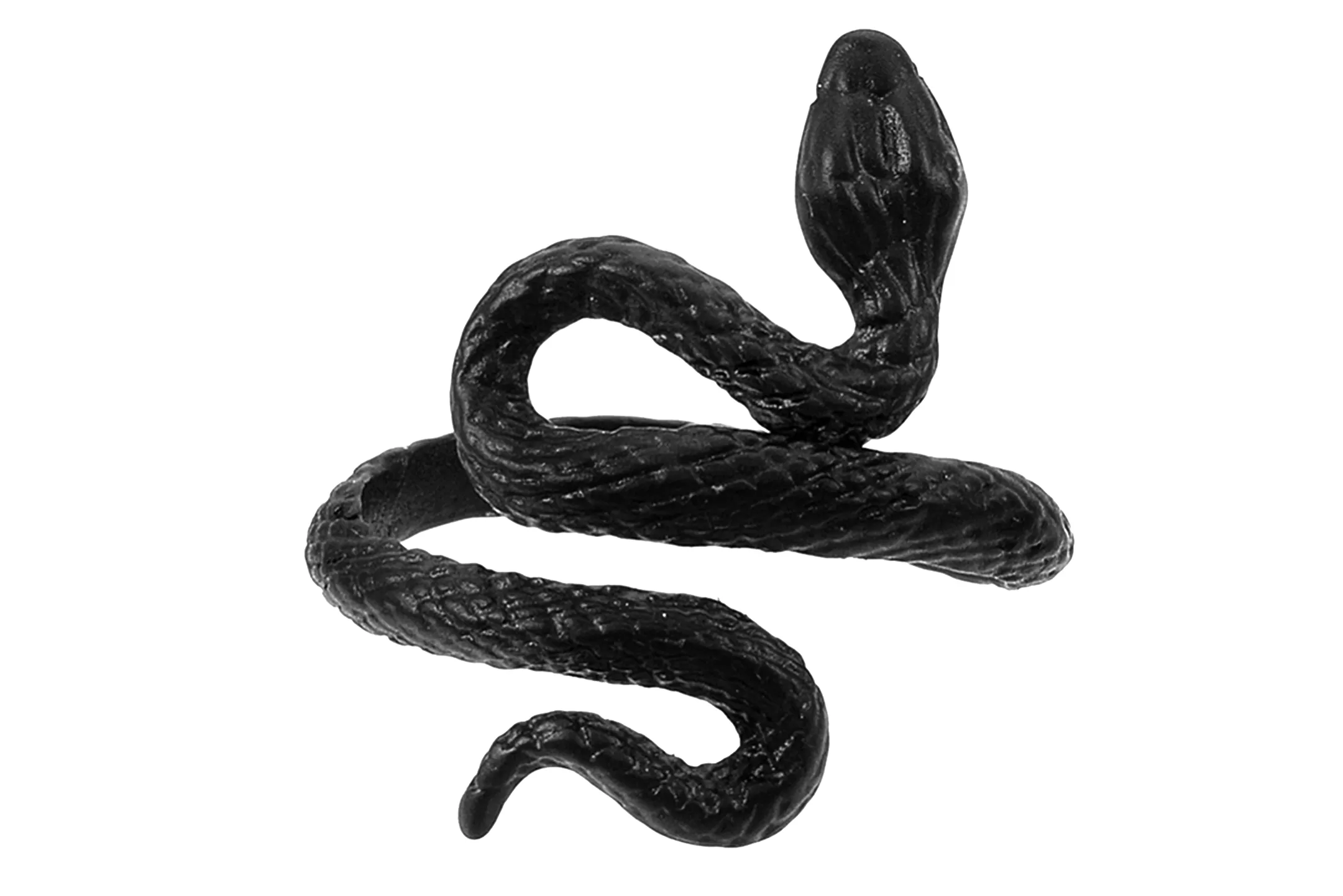 Black Serpent Snake Ring