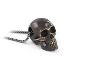 Black Skull Necklace - Bronze