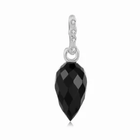 Black Spinel Silver Pendant - Root Chakra