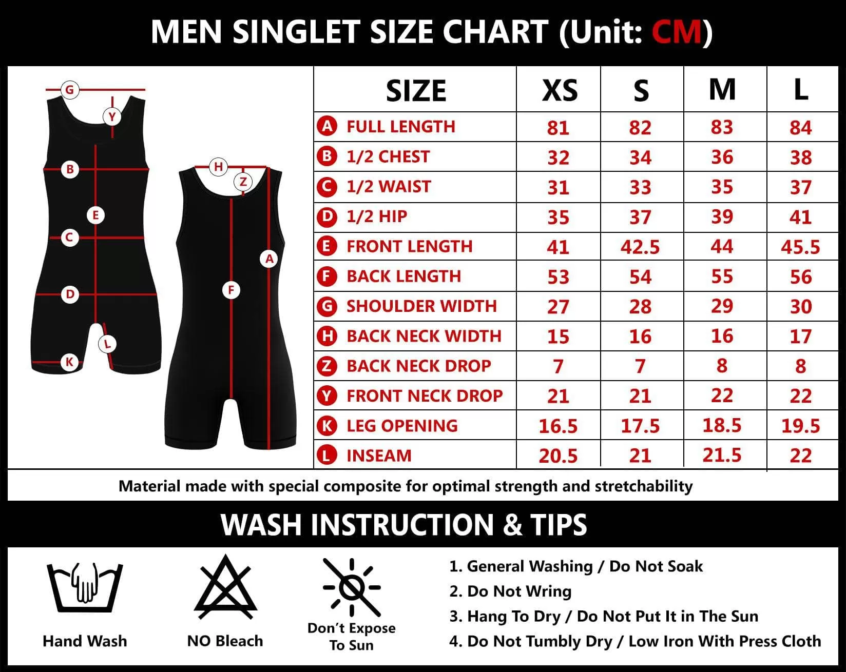 Black Tuxedo Wrestling Singlet