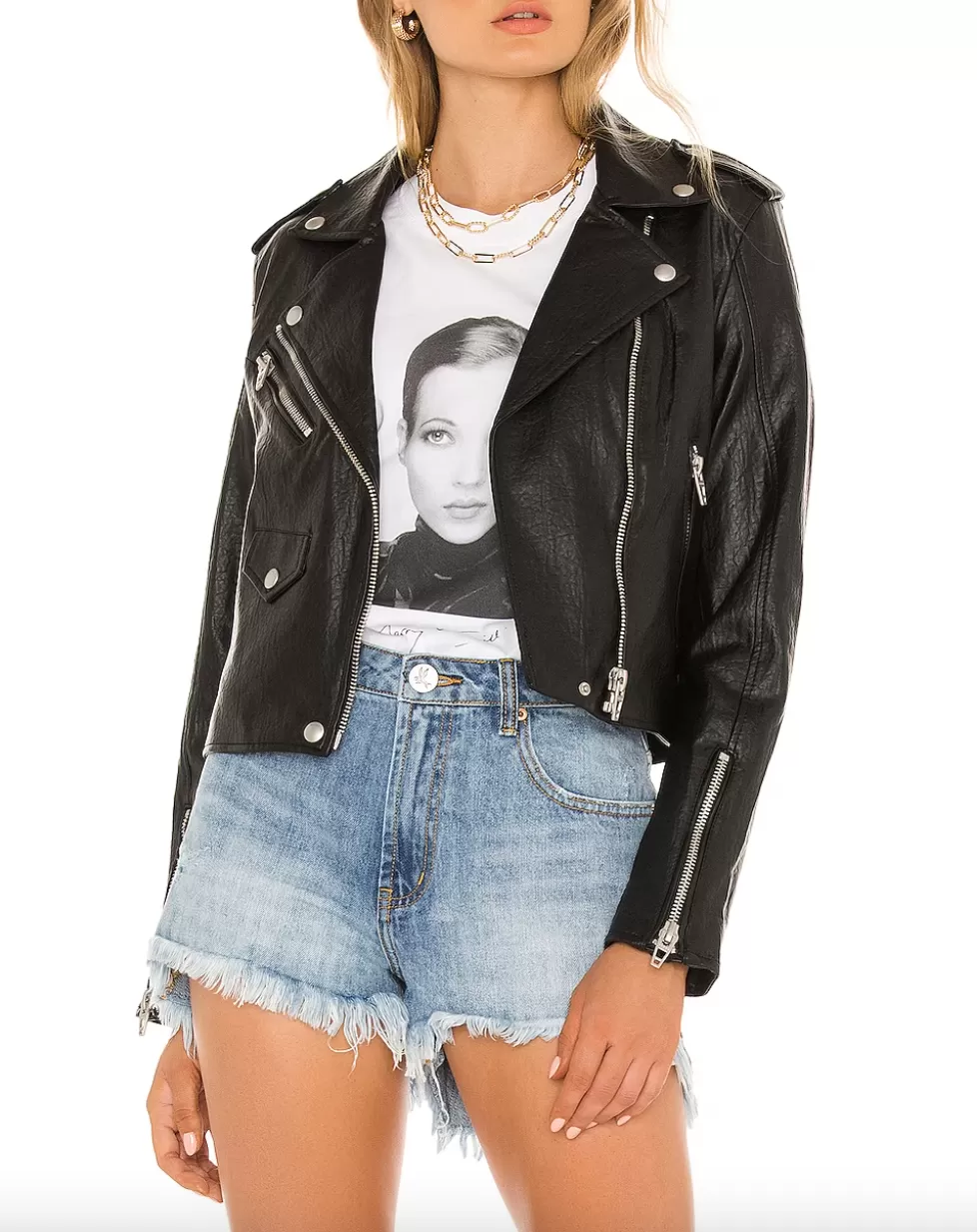 Blank NYC Leather Moto Jacket