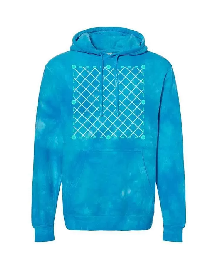 Blue Aqua Tie Dye Hoodie