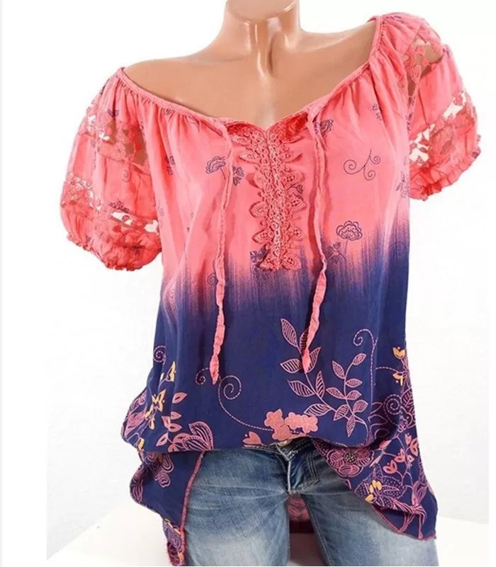 Bohemian Embroidery Casual Fit Top