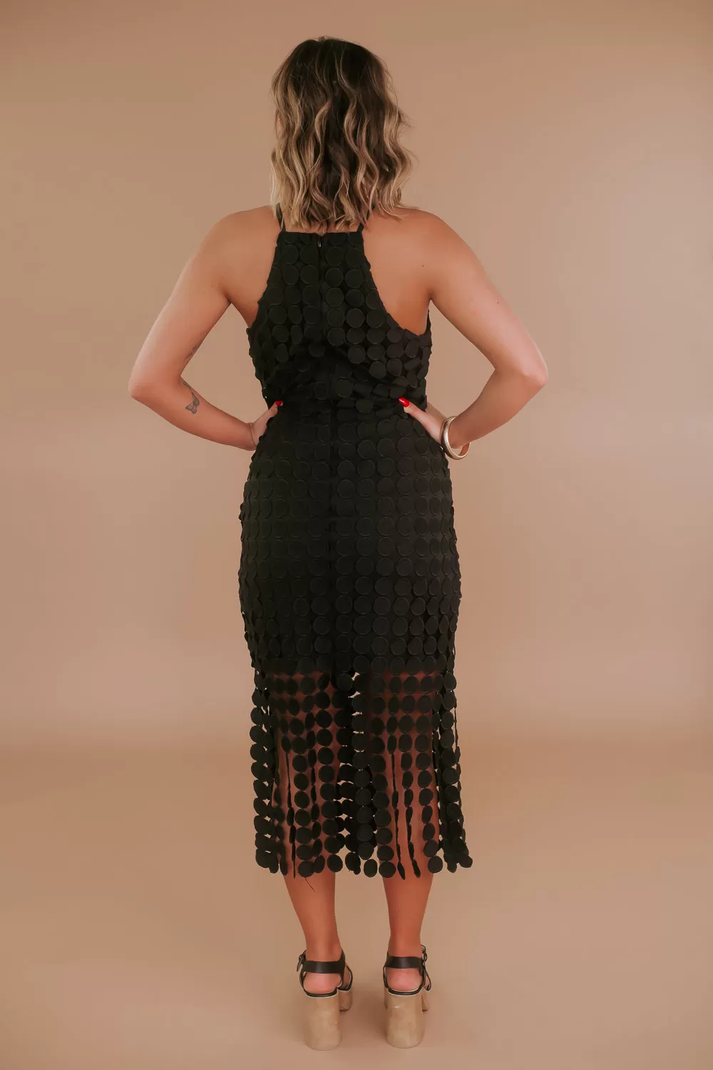 Bring Out The Best Circle Lace Dress, Black