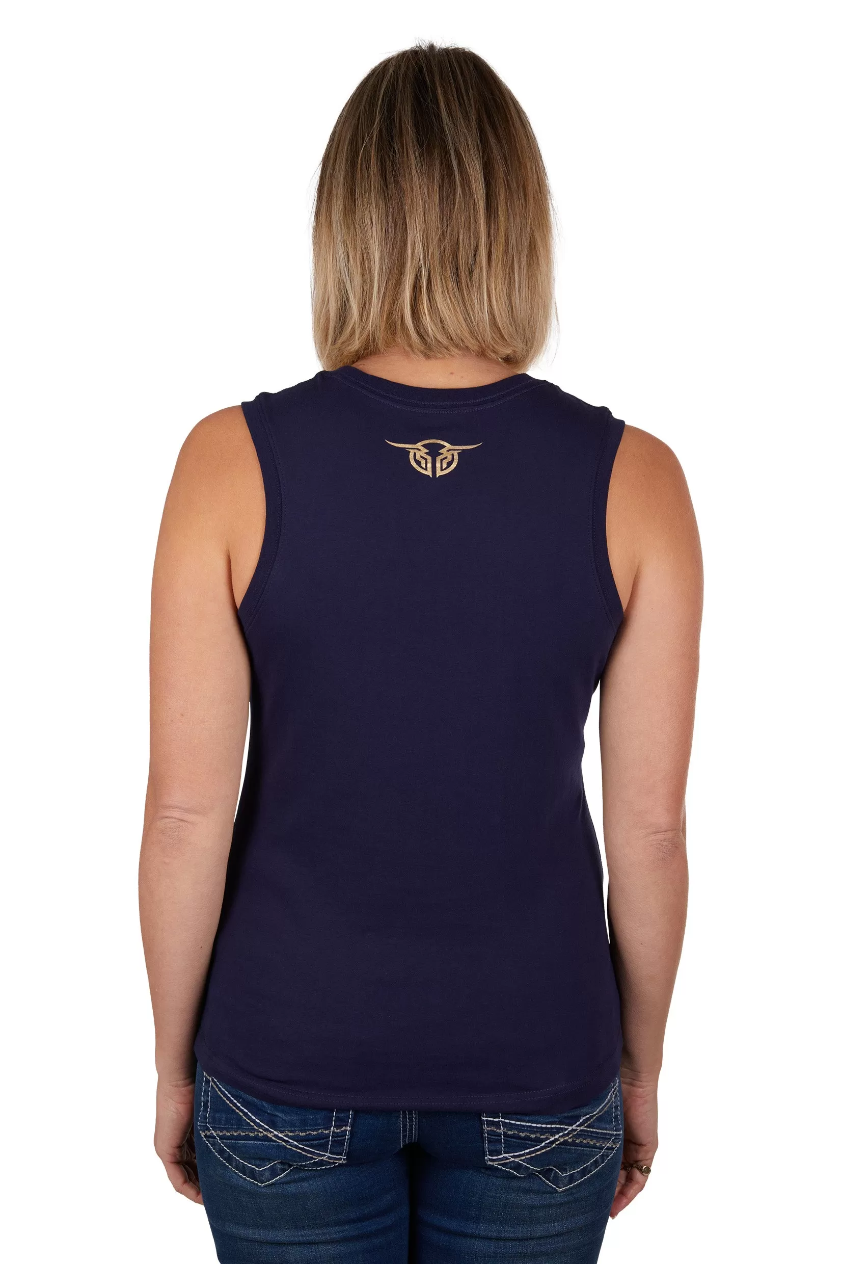 Bullzye Ladies Sunset Tank - Navy - B3S2501339