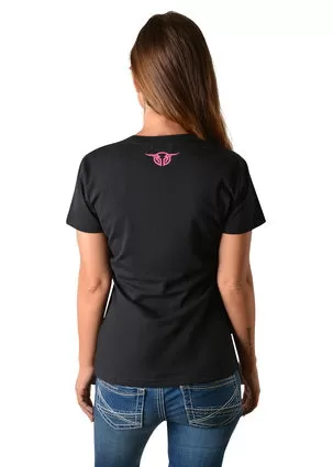 Bullzye Ladies Wildflower Crew Neck Tee