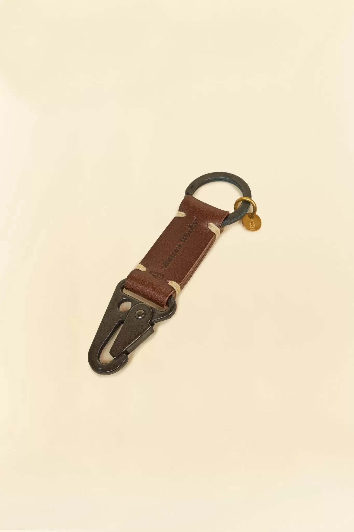 Button Works Black Line Military Spec Key Holder - Brown