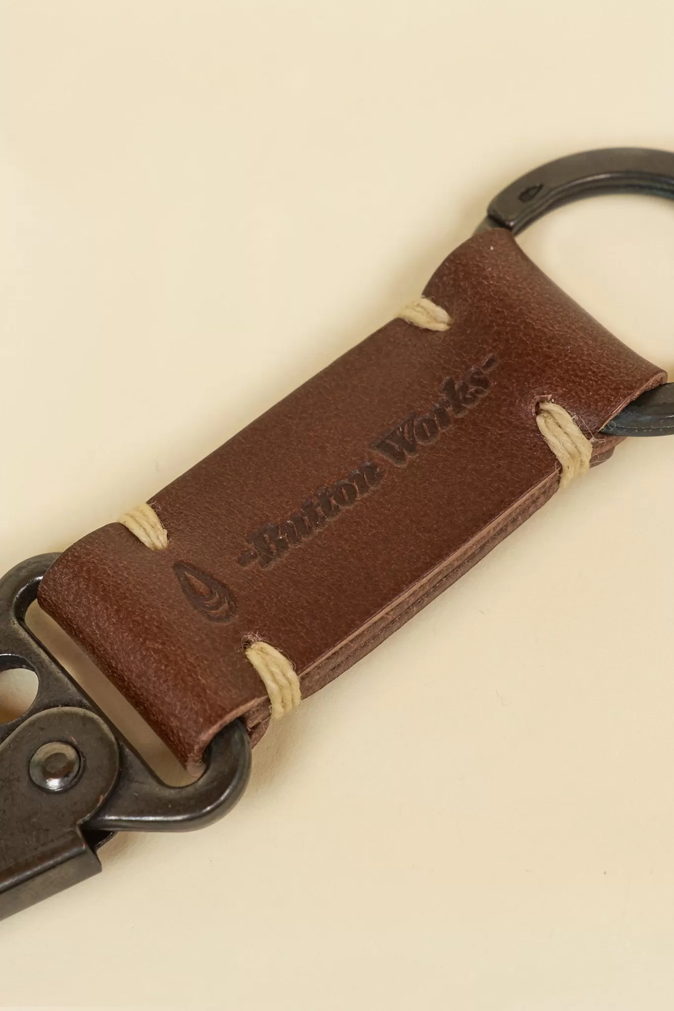 Button Works Black Line Military Spec Key Holder - Brown