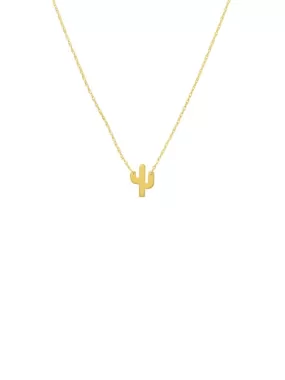 Cactus Necklace 14K