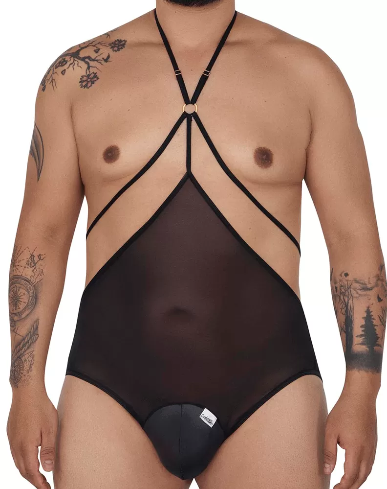 Candyman 99662x Tulle Bodysuit Black