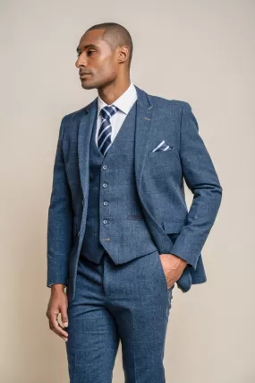 Carnegi Navy Tweed Jacket