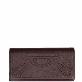 City Blackout Wallet Flap, Acajou/Silver