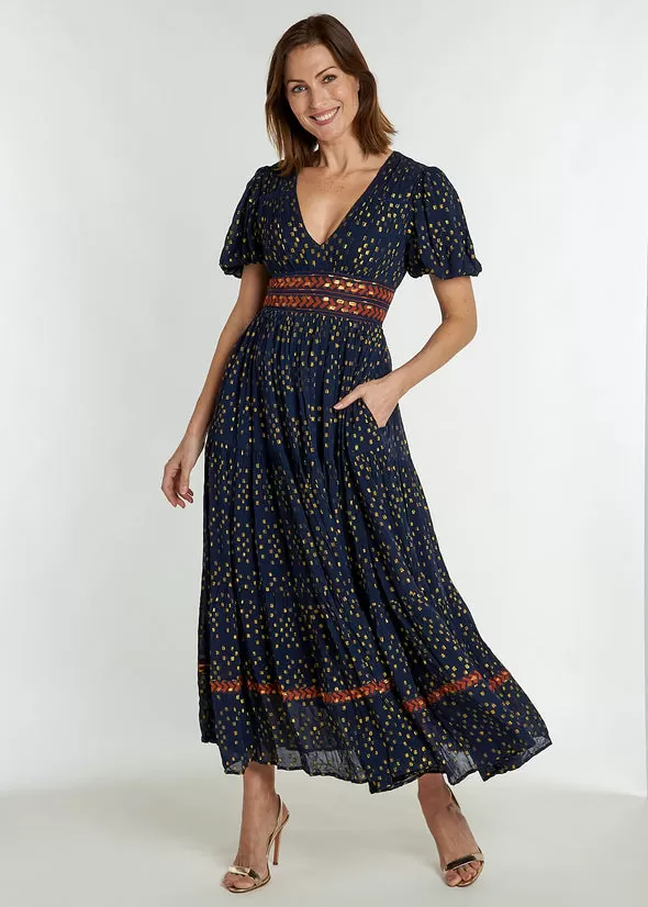 CK Bradley Heather Dress Navy Blue/Gold