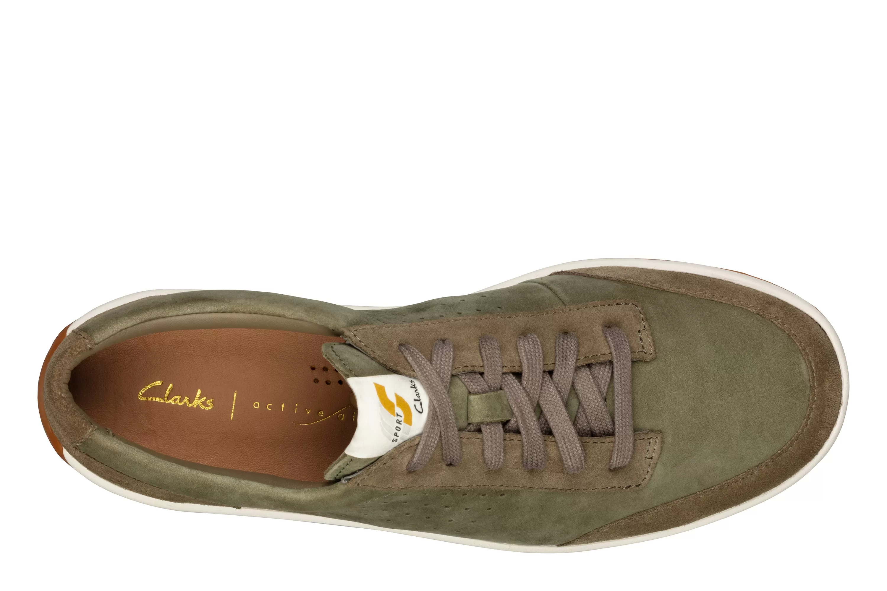 Clarks Hero Air Lace Olive Suede