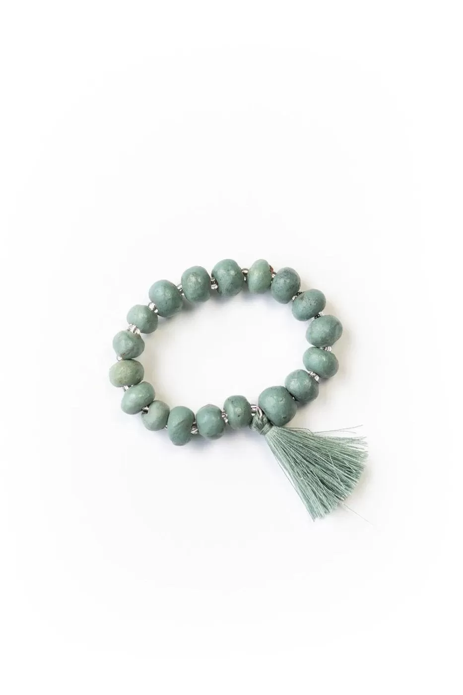 Clay Stackable Tassel Bracelet