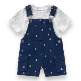 Cute Koala 2 Pc Dungaree & T-Shirt Set - Boat