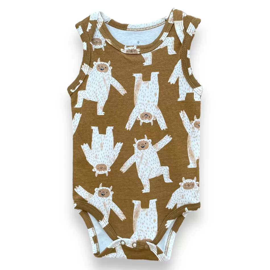 Cute Koala 2 Pc Sleeveless Bodysuit And Shorts Set - Yeti