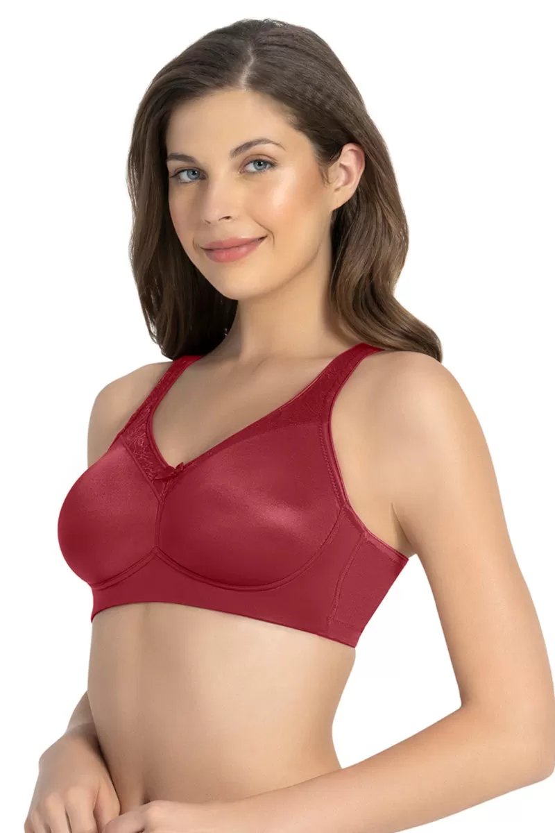 Elegant Support Non-padded & Non-wired Bra - Henna