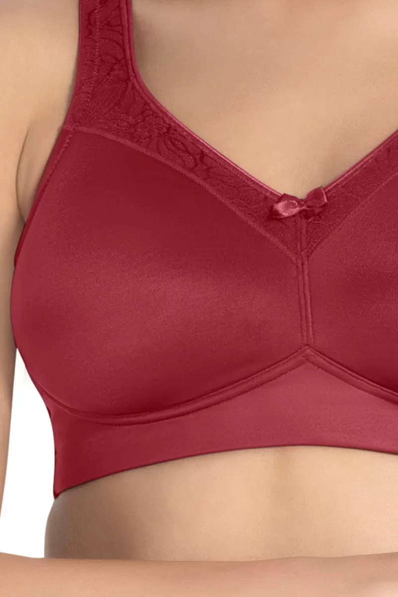 Elegant Support Non-padded & Non-wired Bra - Henna