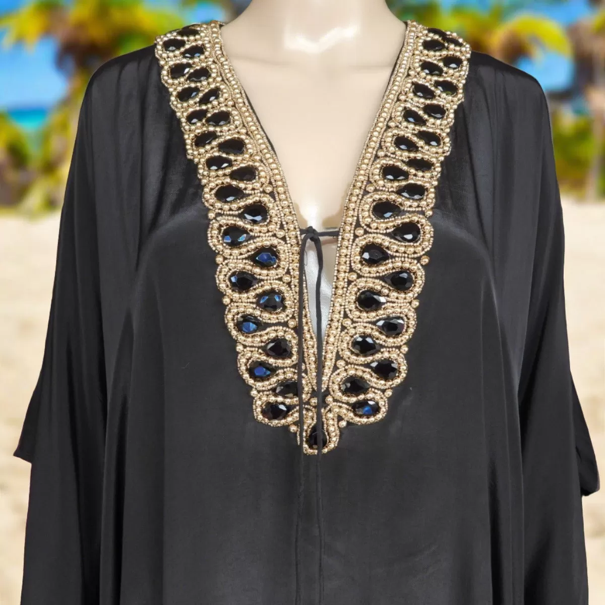 Embellished Kaftan Dress