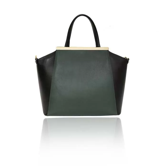 Emerald Green & Black Sharon Tote