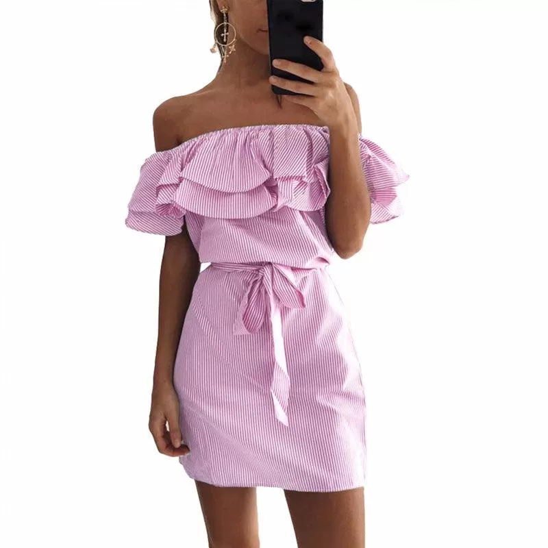 END OF THE LINE RUFFLED DRESS